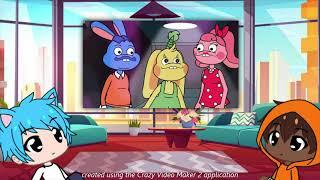 gumball and Darwin watching Origin of BUNZO exe   Cartoon Animation in gacha club