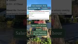 Health Care Assistant job in england in 2024 | sponsorship job in health care sector in uk