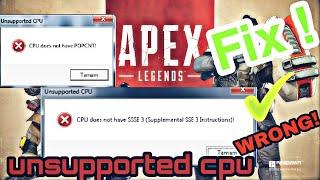 Apex Legends Unsupported CPU Hatası! [ÇÖZÜM] (ANLATIMLI)