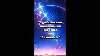 ‍️"Энергия понедельника: прогноз по знакам зодиака на 16 сентября 2024"#зодиак #гороскоп