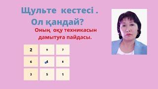 Щульте кестесі.(Ол қандай?)  Оның оқу техникасын дамытуға пайдасы.