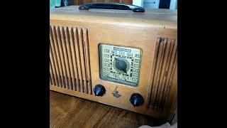 SOLD - Vintage Emerson Radio Ingraham Wooden Case