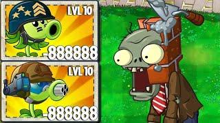 100 Plants Max Level vs 100 Brickhead Zombie - Who Will Win? - PvZ 2 Challenge