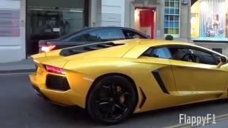 Lamborghini Aventador LP700-4 driving around London! Great Sound! London Supercars!