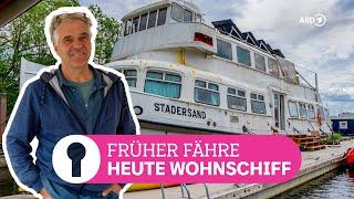 Living on the water: old ferry converted into a houseboat | ARD Room Tour