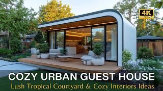 A Compact Urban Guest House with Lush Tropical Courtyard and Cozy Interiors Ideas