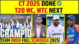 CT DONE, MISSION T20 WC, WTC 2027 STARTS, TEAM INDIA UPCOMING SCHEDULE DETAILS