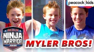 Myler Brothers NINJA COURSE SHOWDOWN (Ninja Kidz TV) | American Ninja Warrior Junior