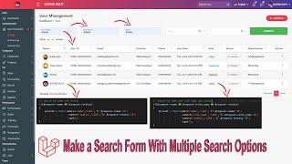 Create search multiple option in Laravel 8.X | HR System Management