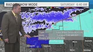 Cleveland area Weather Impact forecast: Travel troubles continue with more lake effect snow in store