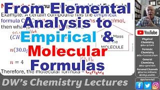 1411 L11 From Elemental Analysis to the Empirical and Molecular Formulas 2024