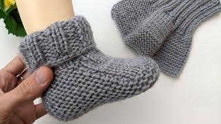 Flat Knit Baby Socks