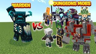 All Minecraft Dungeons mobs Vs Warden - Warden vs  Dungeons mobs