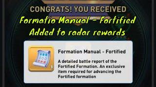 Top War - Formation Manual - Fortified added to Radar rewards