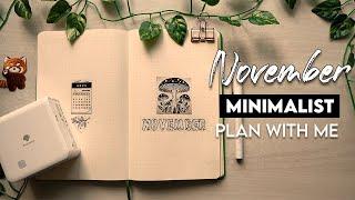 November 2024 Minimalist Bullet Journal Setup |  Plan With Me with Phomemo Mini Printer