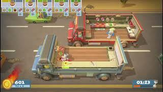 Overcooked! All You Can Eat. Level 2-1. Two Players. Three Stars