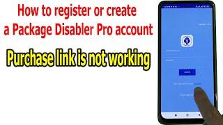 How to register or create a Package Disabler Pro account. Purchase link is not working