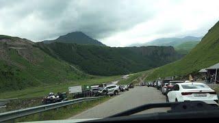 Сложная дорога на Джилы-Су. Самая живописная горная дорога Кавказа. Difficult road in the mountains.