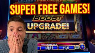 MAX BET SUPER FREE GAMES ON WONDER 4 GOLD BOOST IN LAS VEGAS!