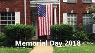 Michael, Bob, Carol on Memorial Day Weekend 2018 Raise the American Flag at Home