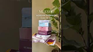 Random *Meesho* Korean Earrings Under Rs 200  #meeshofinds #meeshohaul #koreanearrings