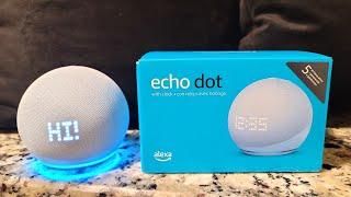 Echo Dot 5th Generation 2022 with Clock ,and Song ID Display, Alexa voice assistant, Cloud Blue