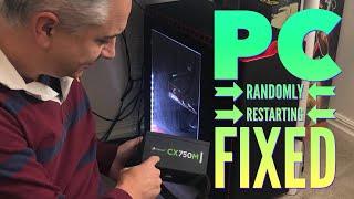 How to fix Gaming PC that randomly restarts (crashes) whilst in use | Corsair CX750M PSU problem