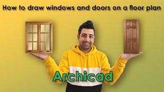 Archicad - How to draw windows and doors on a floor plan