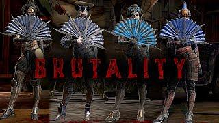 Kitana Brutality All Variations. MK Mobile.