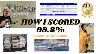 How I scored 99.8% in my class 10 CBSE Boards( All India Topper) #cbse #boardexams #cbseclass10