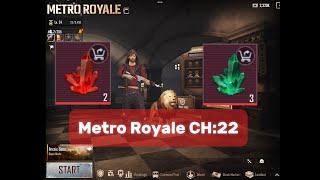 PUBG MOBILE METRO ROYALE CH 22 LIVE GAMEPLAY | CRIMSON CRYSTAL & VERDANT CRYSTAL