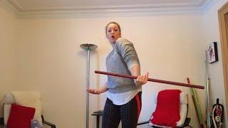 BACKHAND FLIP -  Staff Spinning Tutorial - BEGINNER | Michelle C. Smith