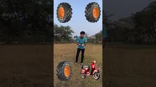 Big truck tyre scooter, rickshaw ,toto & cycle vehicle  VFX magic video #