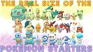 The real size of Pokemon Starters