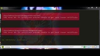 cURL error 60: SSL certificate problem: unable to get local issuer certificate