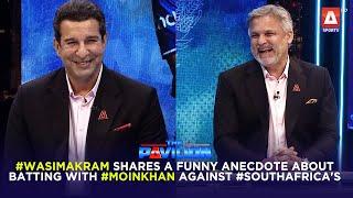 #WasimAkram shares a funny anecdote about batting with #MoinKhan against #SouthAfrica's