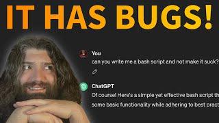 Programmer vs. AI - ChatGPT Bash Script critique and analysis