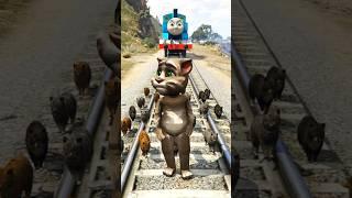 GTA V: MIAW MIAW SONG SAVING TALKING TOM FROM THOMAS THE TRAIN #shorts