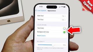 How to Change Live Captions Text & Background Color on iPhone