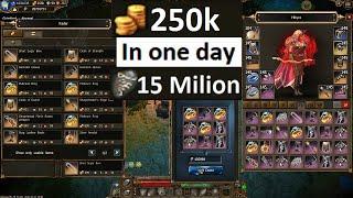 Drakensang Online 1 Day = 250K Gold or 15 Milion Glyph of power Farming lvl 100 Dark legacy Update