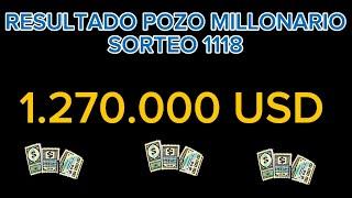 RESULTADO POZO MILLONARIO SORTEO 1118 #pozomillonario #pozorevancha #1118 #105