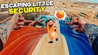 Escaping From LITTLE Security In Abandoned Water Park (Epic Parkour POV Chase)