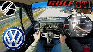 VW Golf 1 GTI | 112 PS | Top Speed Drive German Autobahn No Speed Limit POV