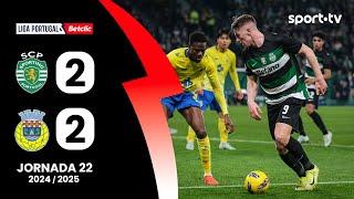 Resumo: Sporting 2-2 Arouca - Liga Portugal Betclic | sport tv