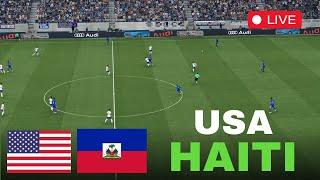  USA vs HAITI - LIVE Gold Cup | LIVE Match Now eFootball Simulation