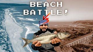 Finding the BEST BEACH FISHING Location! - BEACH BATTLE!