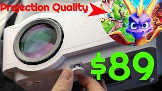 $89 Crazy Cheap Quality 720P HD Budget Projector - Topvision LCD Review