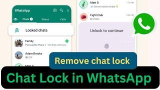 whatsapp chat lock and unlock | how to unlock whatsapp chat lock without fingerprint