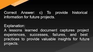 CAPM Certified Associate in Project Management Exam Free Practice Questions