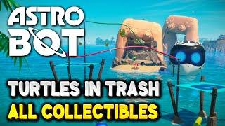 Astro Bot TURTLES IN TRASH 100% Guide | All Collectible Locations (All Bots & Puzzle Pieces)